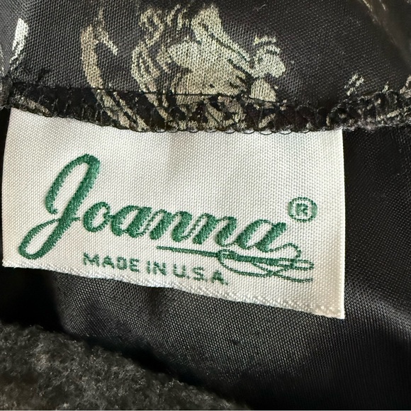 VTG Joanna Womens Black And Silver Button Up Long Sleeve Shirt Large - Picture 12 of 13